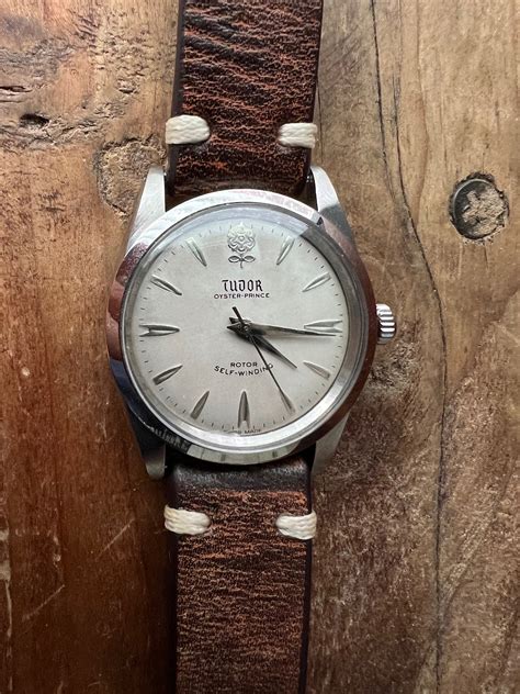 Vintage Tudor Big Rose Oyster Automatic With Date 34mm Men 